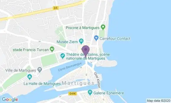 Localisation Banque Postale Agence de Martigues la Couronne Carro