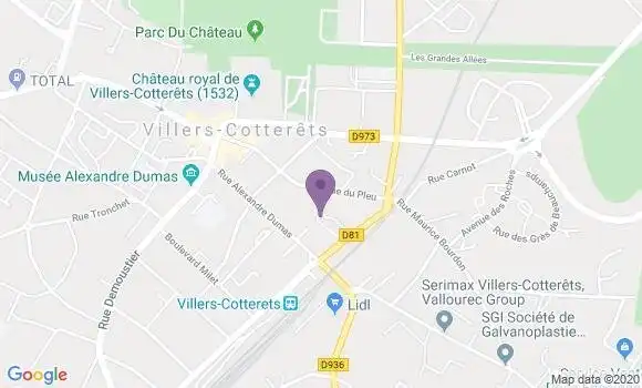 Localisation LCL Agence de Villers Cotterêts