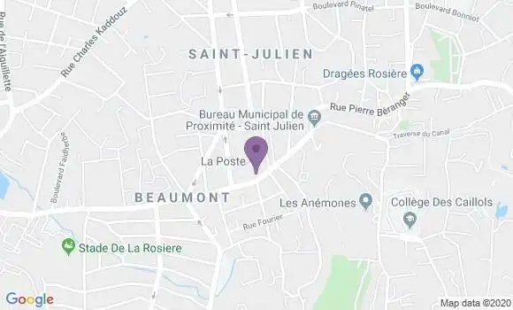 Localisation Banque Postale Agence de Marseille Saint Julien