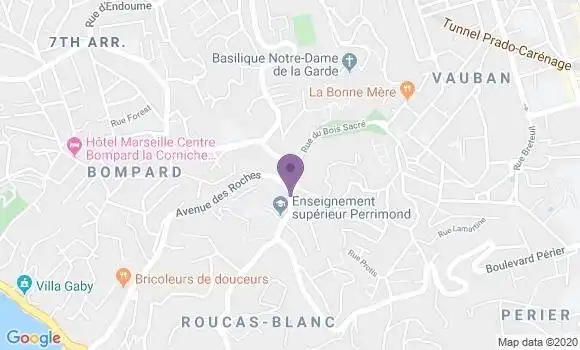 Localisation Banque Postale Agence de Marseille Roucas Blanc