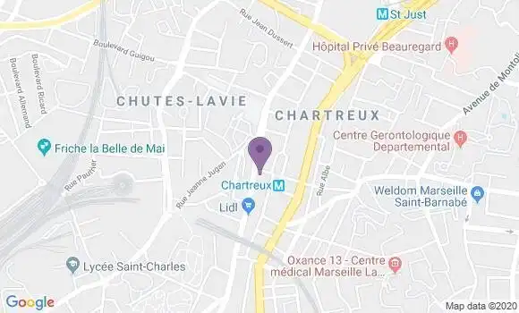 Localisation Banque Postale Agence de Marseille Chartreux