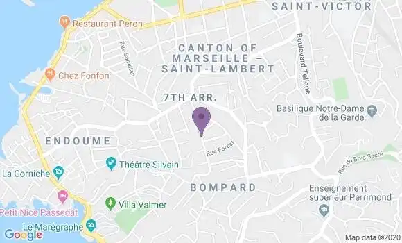 Localisation Banque Postale Agence de Marseille Bompard