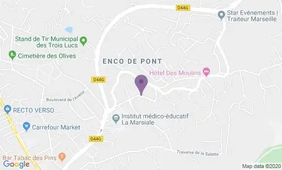 Localisation Banque Postale Agence de Marseille la Valentine