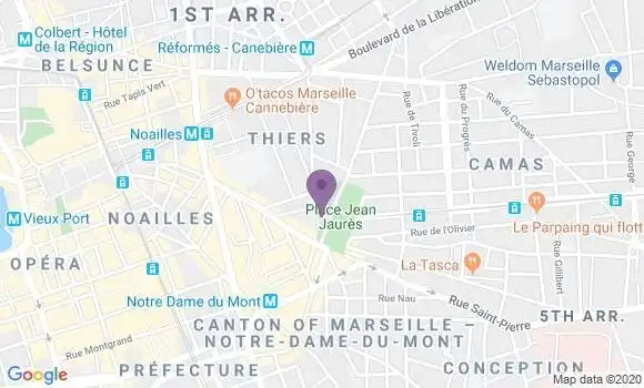 Localisation Banque Postale Agence de Marseille la Plaine
