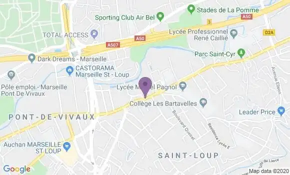 Localisation Banque Postale Agence de Marseille Saint Loup