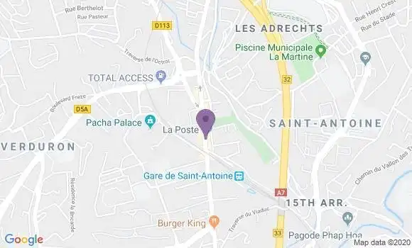 Localisation Banque Postale Agence de Marseille Saint Antoine