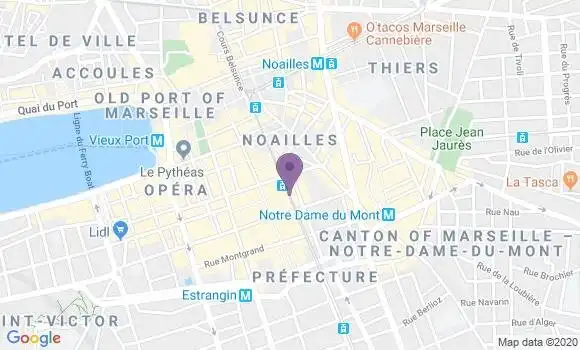 Localisation Banque Postale Agence de Marseille Rue de Rome