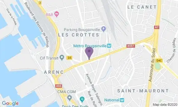 Localisation Banque Postale Agence de Marseille Arenc