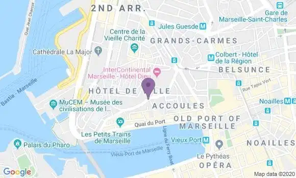 Localisation Banque Postale Agence de Marseille le Panier
