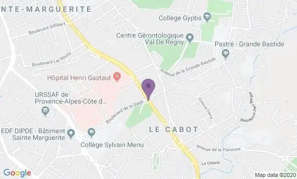 Localisation Banque Postale Agence de Marseille le Cabot