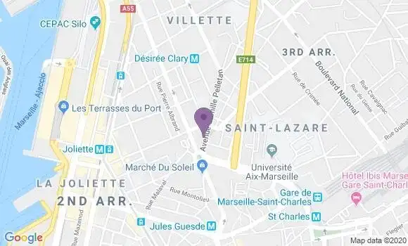 Localisation Banque Postale Agence de Marseille Camille Pelletan