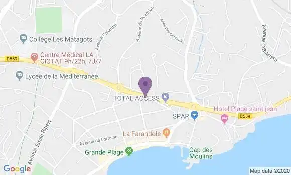Localisation Banque Postale Agence de La Ciotat Saint Jean