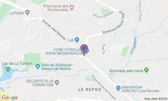Localisation Banque Postale Agence de Vitrolles Sud