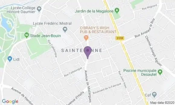 Localisation Banque Postale Agence de Marseille Sainte Anne