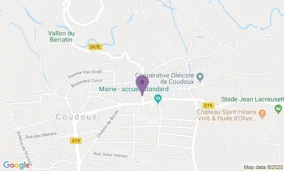 Localisation Banque Postale Agence de Coudoux