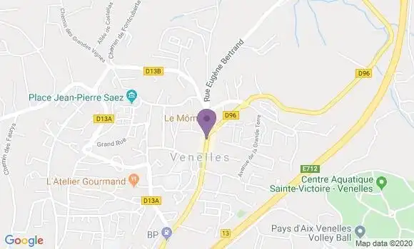 Localisation Banque Postale Agence de Venelles