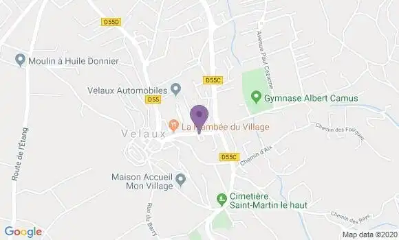 Localisation Banque Postale Agence de Velaux