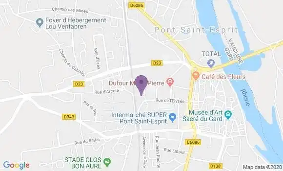 Localisation LCL Agence de Pont Saint Esprit