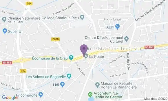 Localisation Banque Postale Agence de Saint Martin de Crau