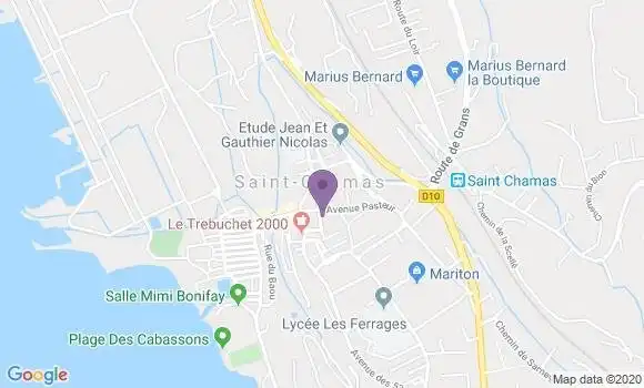 Localisation Banque Postale Agence de Saint Chamas