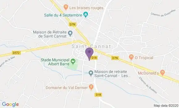 Localisation Banque Postale Agence de Saint Cannat