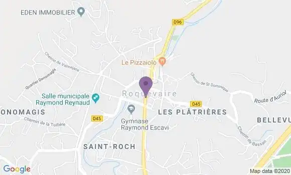 Localisation Banque Postale Agence de Roquevaire