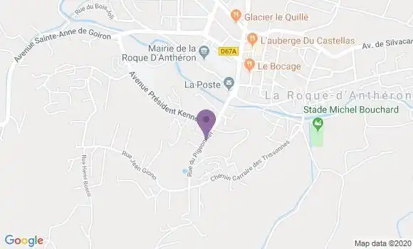Localisation Banque Postale Agence de La Roque d