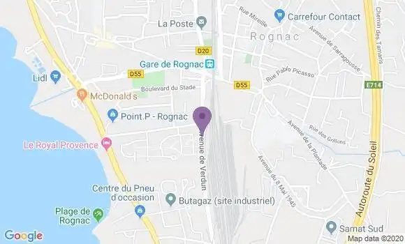 Localisation Banque Postale Agence de Rognac