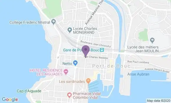 Localisation Banque Postale Agence de Port de Bouc