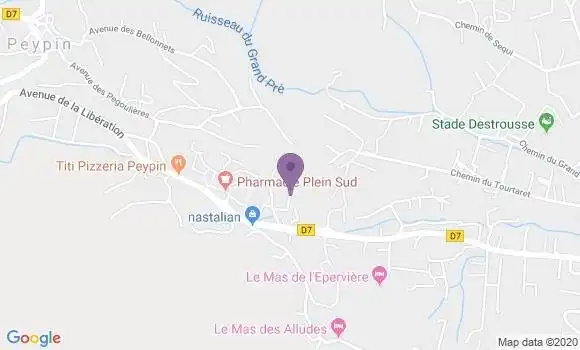 Localisation Banque Postale Agence de Peypin