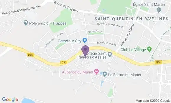 Localisation LCL Agence de Montigny le Bretonneux Manet