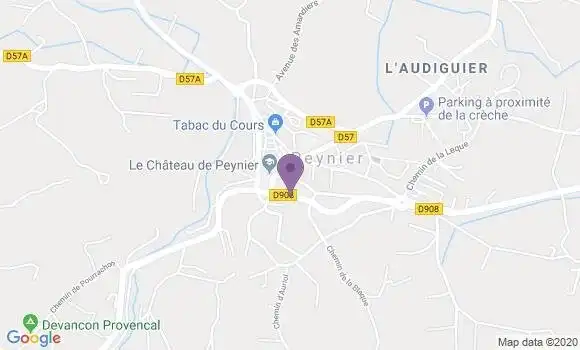 Localisation Banque Postale Agence de Peynier