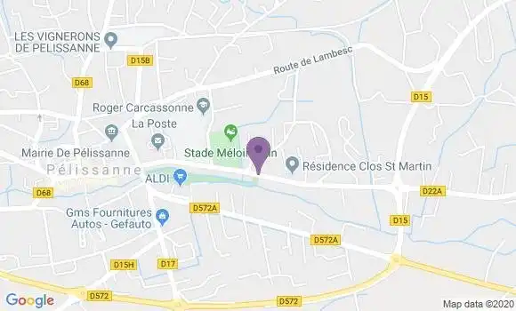 Localisation Banque Postale Agence de Pélissanne