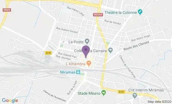 Localisation Banque Postale Agence de Miramas