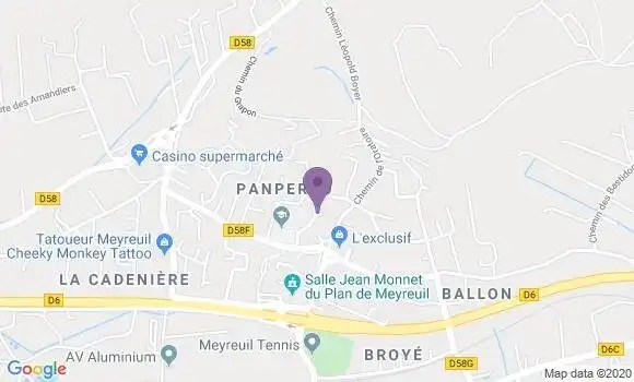 Localisation Banque Postale Agence de Meyreuil