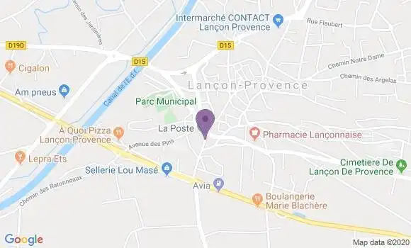 Localisation Banque Postale Agence de Lançon Provence