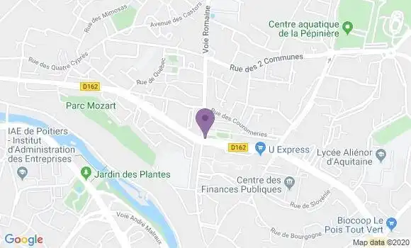 Localisation LCL Agence de Poitiers Provence