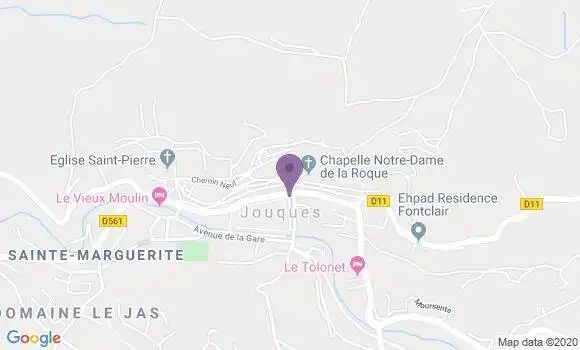 Localisation Banque Postale Agence de Jouques