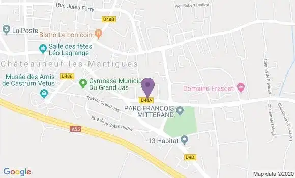 Localisation Banque Postale Agence de Gignac la Nerthe