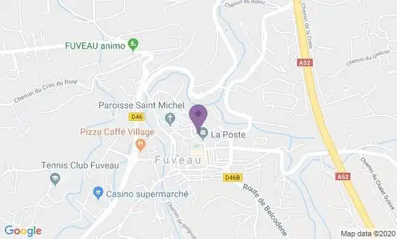 Localisation Banque Postale Agence de Fuveau
