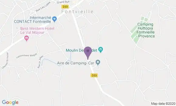 Localisation Banque Postale Agence de Fontvieille