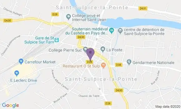 Localisation LCL Agence de Saint Sulpice