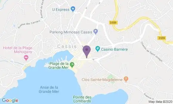 Localisation Banque Postale Agence de Cassis