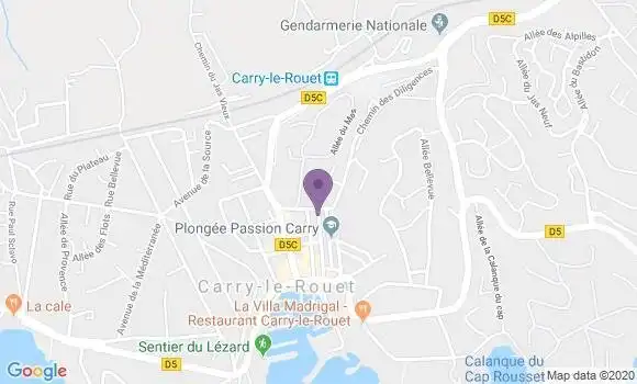 Localisation Banque Postale Agence de Carry le Rouet