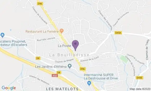 Localisation Banque Postale Agence de La Bouilladisse