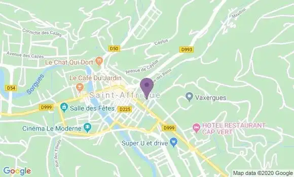 Localisation Banque Postale Agence de Saint Affrique