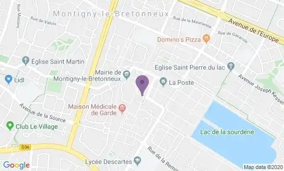 Localisation LCL Agence de Montigny le Bretonneux Saint Quent Ville