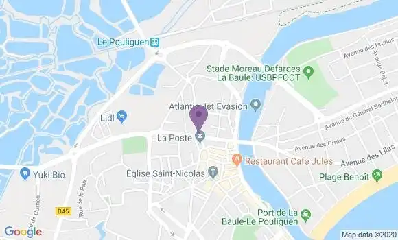 Localisation LCL Agence de Le Pouliguen
