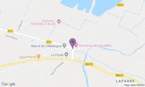 Localisation Banque Postale Agence de Villedaigne