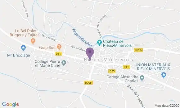 Localisation Banque Postale Agence de Rieux Minervois